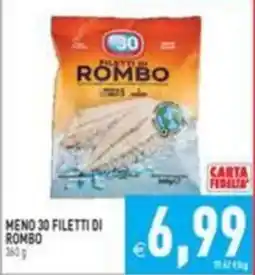 Supermercati Agorà Meno 30 filetti di rombo offerta
