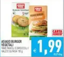 Supermercati Agorà Asiago burger vegetali offerta