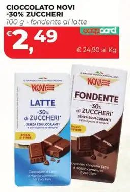 Coop Master Alleanza 3.0 Cioccolato Novi fondente al latte offerta