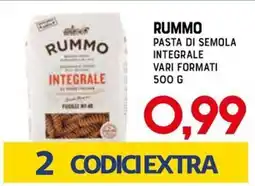 Gran Risparmio Rummo pasta di semola integrale offerta