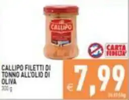 Supermercati Agorà Callipo filetti di tonno all'olio di oliva offerta