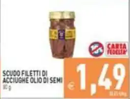 Supermercati Agorà Scudo filetti di acciughe olio di semi offerta