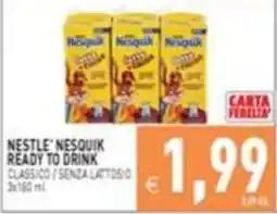 Supermercati Agorà Nestlé Nesquik Ready to Drink Classico Senza Lattosio offerta