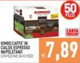 Supermercati Agorà Kimbo Caffè in Cialde Espresso Napoletano offerta