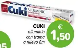 Il Tulipano Cuki alluminio con trama a rilievo offerta