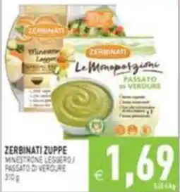 Supermercati Agorà Zerbinati zuppe minestrone leggero / passato di verdure offerta