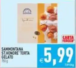 Supermercati Agorà Sammontana St.Honore' Torta Gelato offerta