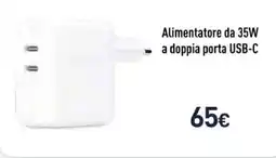 Unieuro Alimentatore da 35W a doppia porta USB-C offerta