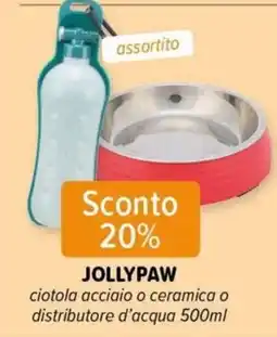 Il Tulipano Jollypaw ciotola acciaio o ceramica o distributore d'acqua offerta