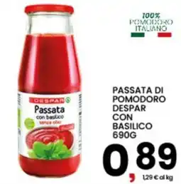 Interspar Passata con basilico Despar offerta