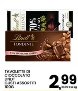 Interspar Tavolette di cioccolato Lindt gusti assortiti offerta