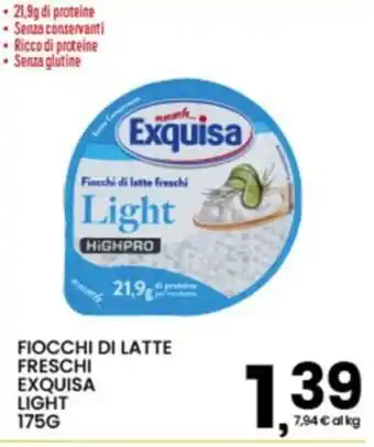 Interspar Fiocchi di latte freschi Exquisa Light offerta