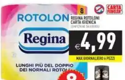 Supermercati Agorà Regina rotoloni carta igienica offerta