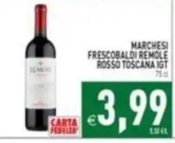 Supermercati Agorà Marchesi Frescobaldi Remole Rosso Toscana IGT offerta