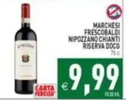 Supermercati Agorà Marchesi Frescobaldi Niipozzano Chianti Riserva DOCG offerta