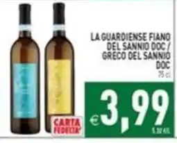 Supermercati Agorà La guardiense fiano del sannio doc / greco del sannio doc offerta