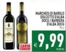 Supermercati Agorà Marchesi di Barolo Dolcetto d'Alba DOCG / Barbera d'Alba DOCG offerta