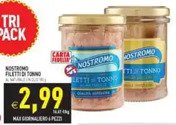 Supermercati Agorà Nostromo filetti di tonno offerta