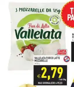 Supermercati Agorà Mozzarelle Fior di Latte Vallelata offerta