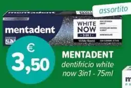 Il Tulipano Mentadent dentifricio white now 3in1 offerta