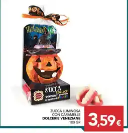 Altasfera Zucca luminosa con caramelle Dolcerie Veneziane offerta