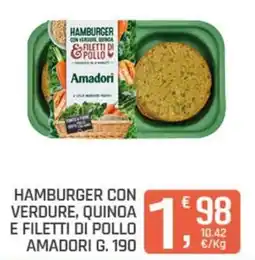 Ottimo Market Hamburger con verdure, quinoa e filetti di pollo Amadori offerta