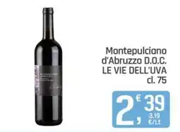 Ottimo Market Montepulciano d'Abruzzo D.O.C. LE VIE DELL'UVA offerta