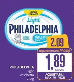 PRO7 Supermercati Philadelphia light vaschetta offerta