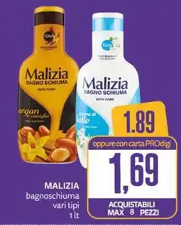 PRO7 Supermercati Malizia bagnoschiuma offerta