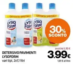 Superconti Detersivo pavimenti Lysoform offerta