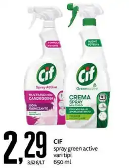 PRO7 Supermercati Cif spray green active offerta