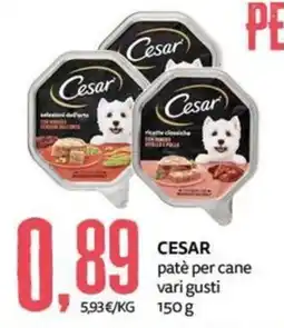 PRO7 Supermercati CESAR patè per cane offerta