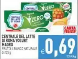 Supermercati Agorà Centrale del latte di Roma yogurt magro offerta
