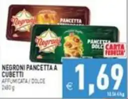 Supermercati Agorà Negroni pancetta a cubetti offerta