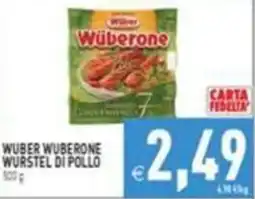 Supermercati Agorà Wuber Wuberone wurstel di pollo offerta