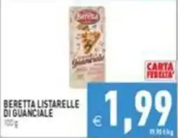 Supermercati Agorà Beretta listarelle di guanciale offerta