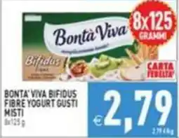 Supermercati Agorà Bonta' Viva Bifidus Fibre Yogurt Gusti Misti offerta