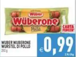 Supermercati Agorà Wuber Wuberone Wurstel di pollo offerta