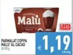 Supermercati Agorà Parmalat Coppa Malù al cacao offerta