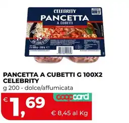Coop Master Alleanza 3.0 Pancetta a cubetti celebrity offerta