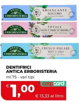 Coop Master Alleanza 3.0 Dentifrici Antica Erboristeria offerta