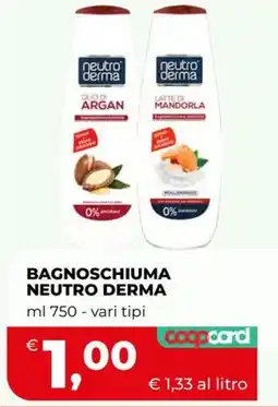 Coop Master Alleanza 3.0 Bagnoschiuma Neutro Derma offerta