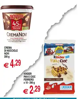 Centro Oceano Crema di nocciole Novi offerta