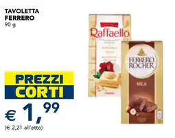 Esselunga Tavoletta Ferrero offerta