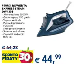 Esselunga Ferro Rowenta Express Steam offerta
