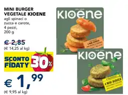 Esselunga Mini burger vegetale Kioene offerta