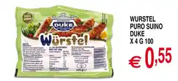Centro Oceano Würstel puro suino Duke offerta