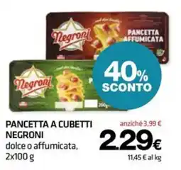 Superconti Pancetta a cubetti Negroni offerta