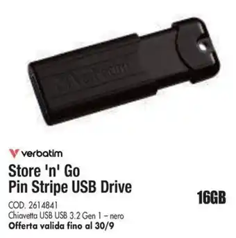 Verbatim Store 'n' Go Pin Stripe USB Drive