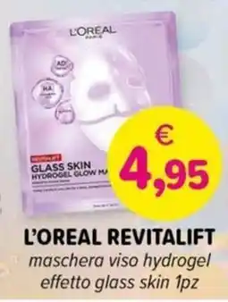 Il Tulipano L'OREAL REVITALIFT maschera viso hydrogel effetto glass skin offerta